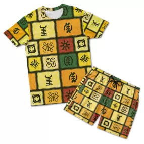 Adinkra Symbols T-shirt and Shorts Set