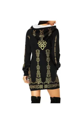 Celtic Bronze Hoodie Mini Dress