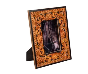 Classic Country Hand-Tooled Photo Frame