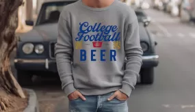 College Football & Beer Graphic Sweatshirt