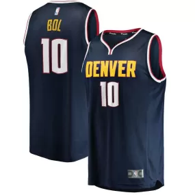 Denver Nuggets Bol Bol Fanatics Branded Replica Fast Break Icon Jersey Kids - Navy | Ireland M5694B4