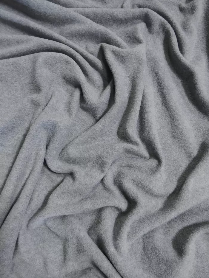 Fleece Fabric Solid / Heather Gray / 30 Yard Roll