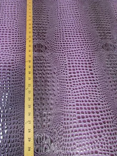 Florida Gator 3D Embossed Vinyl Fabric / Milky Hazelnut / By The Roll - 30 Yards