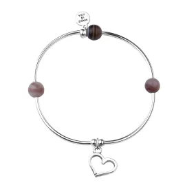 Heart | Soft Bangle Charm Bracelet | Botswana