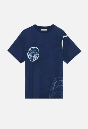 Indigo Shibori University Tee / Indigo