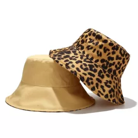 leopard Print Bucket Hat Fisherman Hat