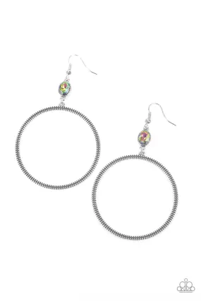 Paparazzi Work That Circuit - Multi Oil Spill Earrings