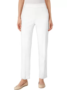 Petites Womens Stretch Heathered Dress Pants