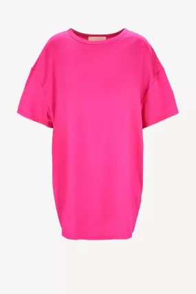 Seidenbluse Sean Back in Fuchsia