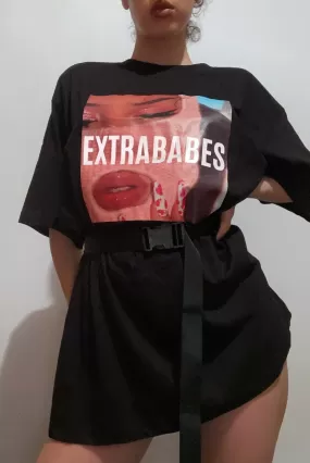 TRICOU 'EXTRABABES SAVAGE' - Tricou negru EXTRABABES cu mesaj